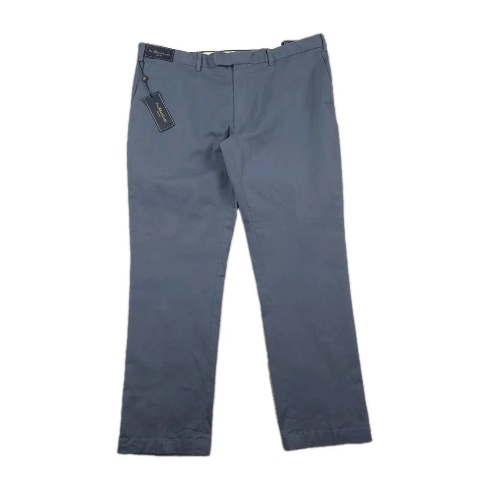 New Polo Ralph Lauren Pants Mens 40x30 Stretch Slim‎ Fit Chino Blue